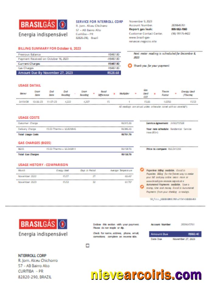 Brazil Gas utility business bill